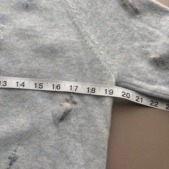 Brodie 100 % cashmere lightning Bolt iridescent jumper sweater Sz S celestial - Picture 9 of 10